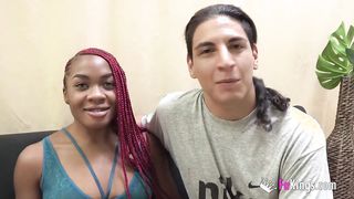Fiatal latina pár castingon