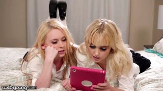 Chloe Cherry és koleszos csaja leszbi kísérletezésre adja fejét